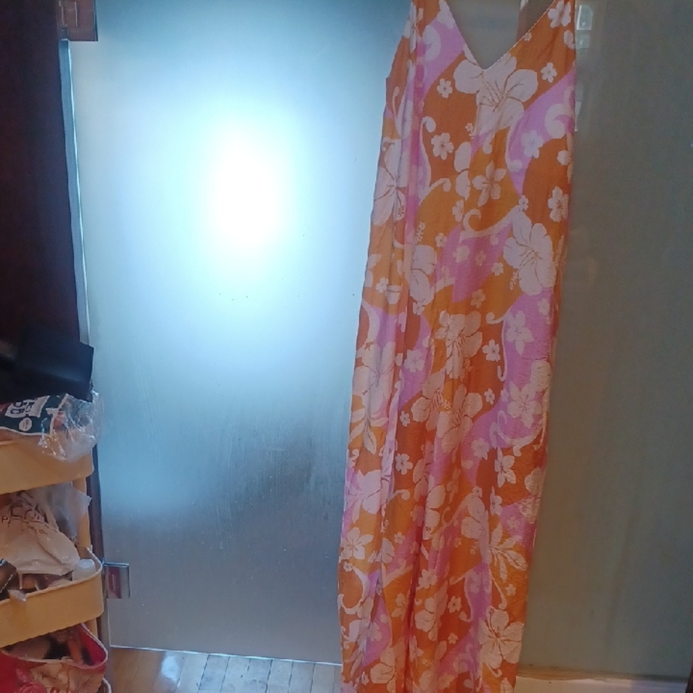 Floral Pink and Orange Jumpsuit